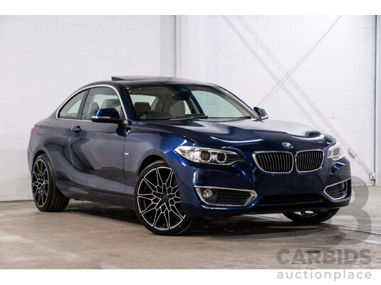 09/2017 BMW 230i Luxury Line (RWD) F22 MY17 2d Coupe Deep Sea Blue Metallic Turbo 2.0L