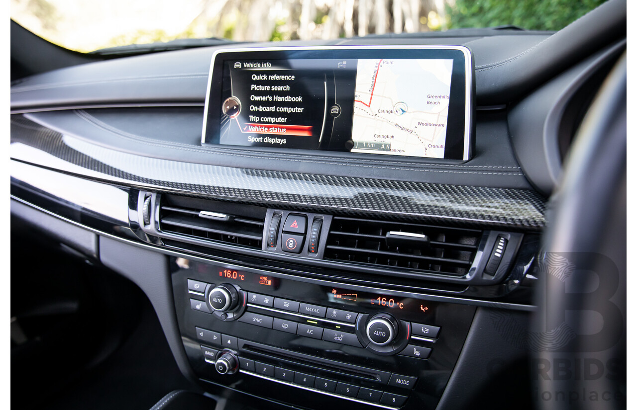 08/2016 BMW X5 M (AWD) F85 MY16 4d Wagon Black Sapphire Metallic Twin Turbo V8 4.4L