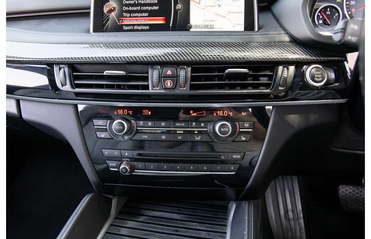 08/2016 BMW X5 M (AWD) F85 MY16 4d Wagon Black Sapphire Metallic Twin Turbo V8 4.4L