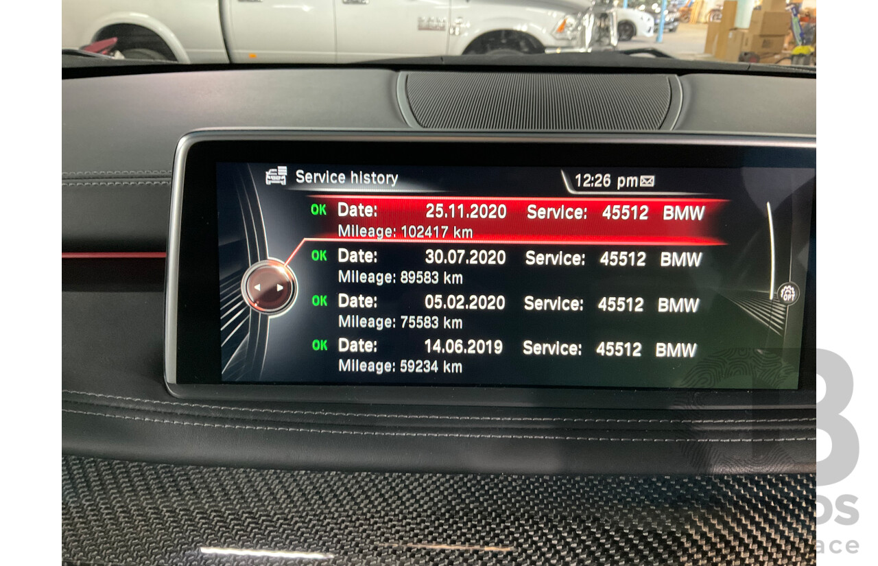 08/2016 BMW X5 M (AWD) F85 MY16 4d Wagon Black Sapphire Metallic Twin Turbo V8 4.4L