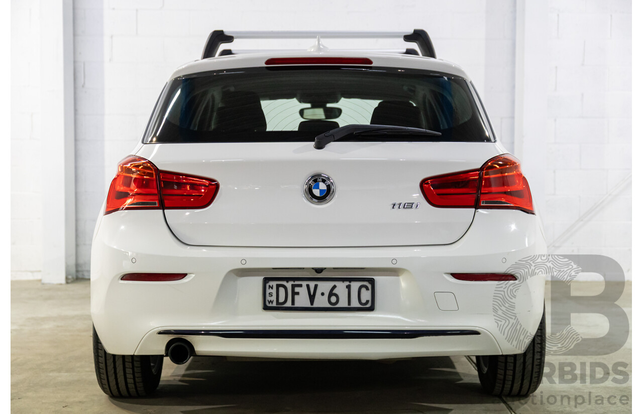 06/2016 BMW 118i Sport Line (RWD) F20 LCI 5d Hatchback Alpine White Turbo 1.5L