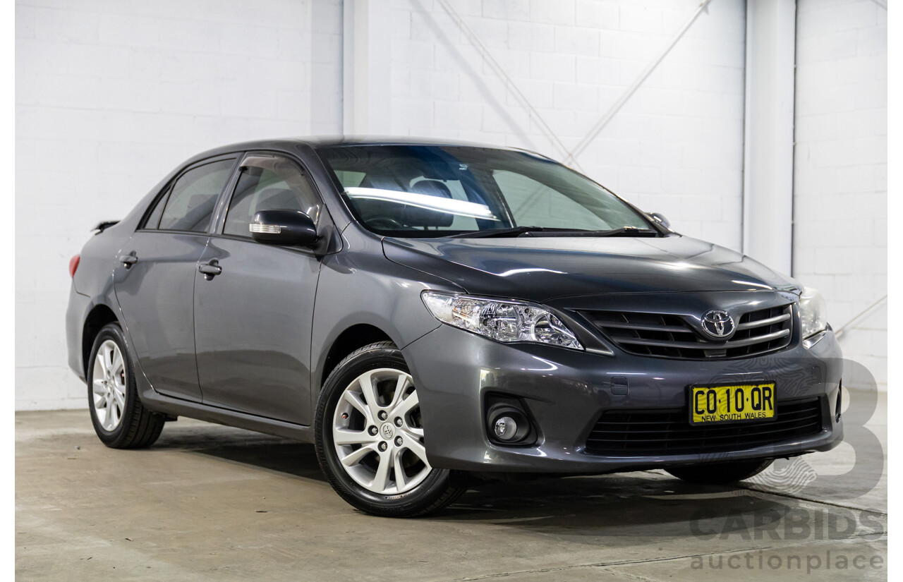 2/2012 Toyota Corolla Ascent Sport ZRE152R MY11 4d Sedan Graphite Grey Metallic 1.8L