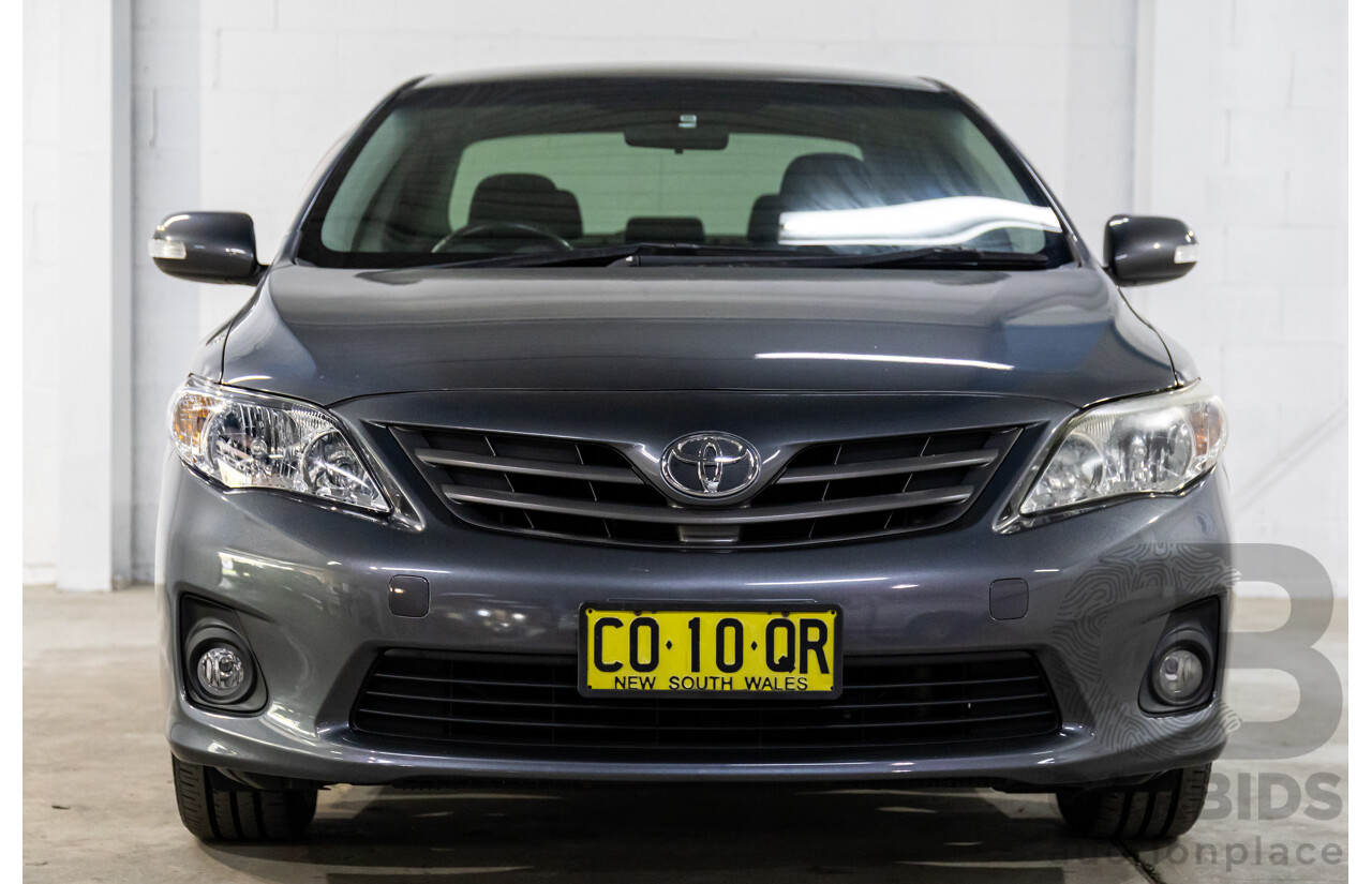 2/2012 Toyota Corolla Ascent Sport ZRE152R MY11 4d Sedan Graphite Grey Metallic 1.8L