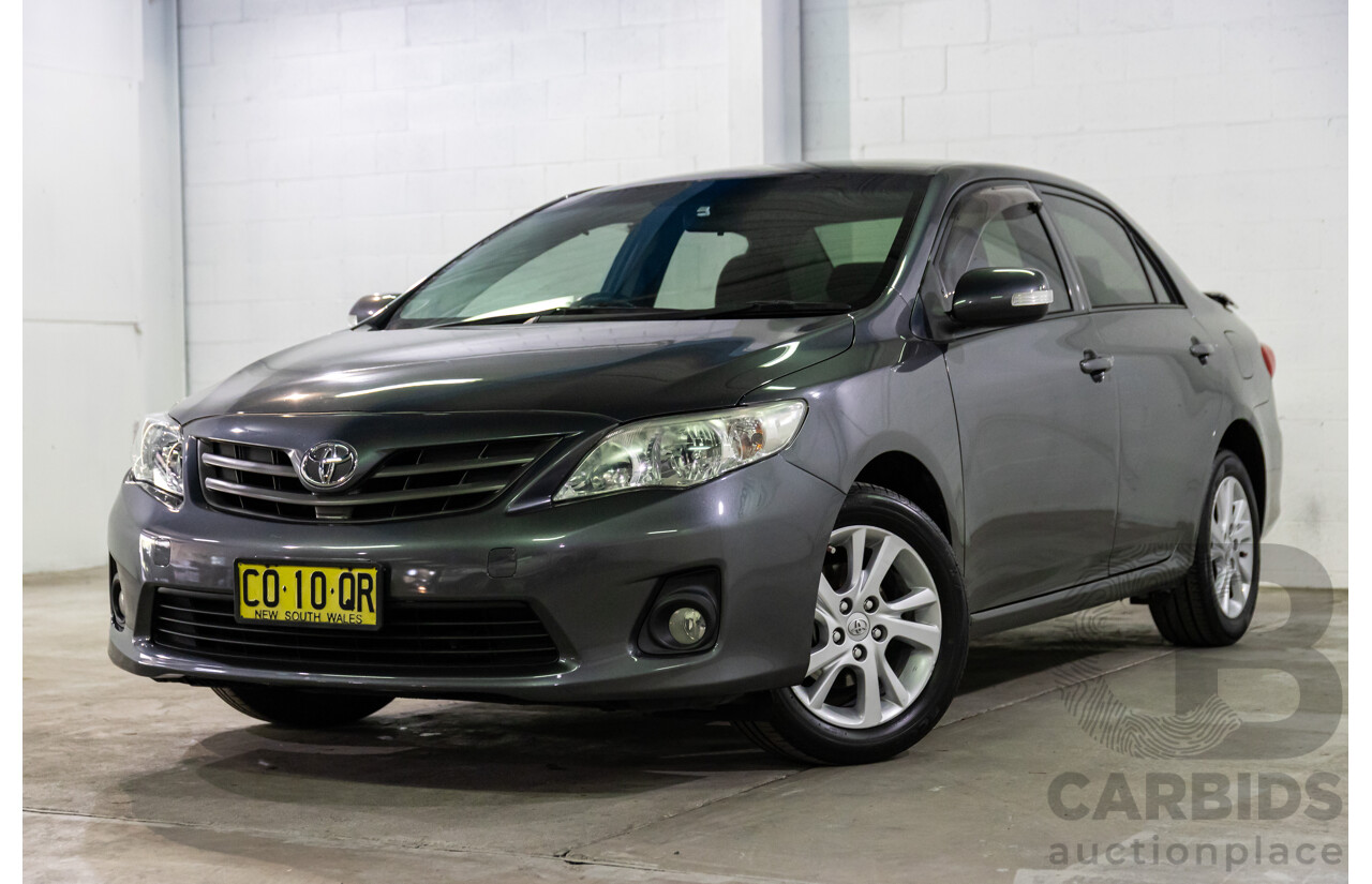 2/2012 Toyota Corolla Ascent Sport ZRE152R MY11 4d Sedan Graphite Grey Metallic 1.8L
