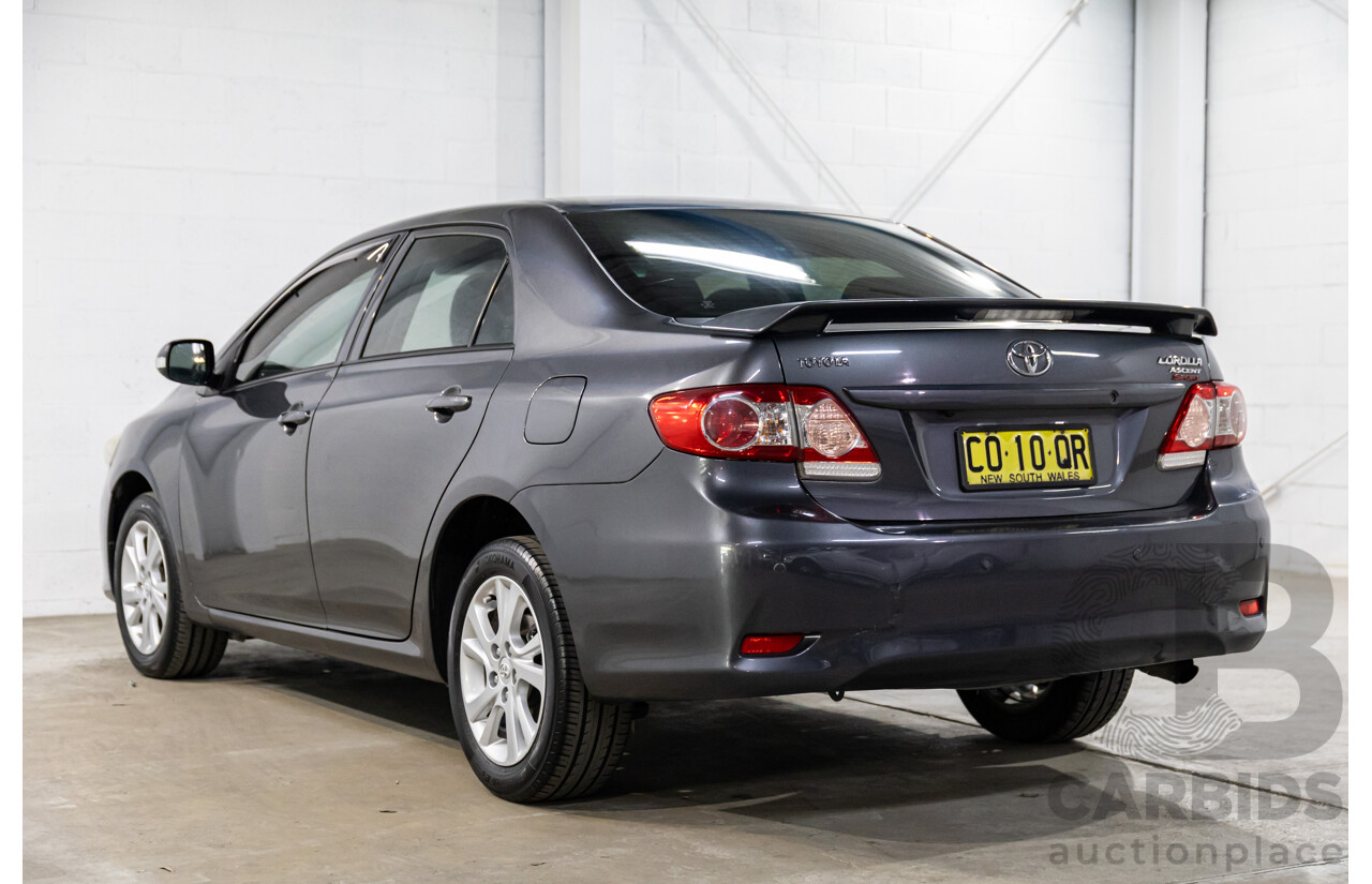 2/2012 Toyota Corolla Ascent Sport ZRE152R MY11 4d Sedan Graphite Grey Metallic 1.8L