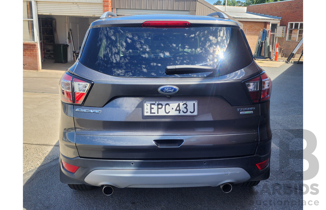 6/2018 Ford Escape Trend ZG MY18 4d Wagon Grey 1.5L