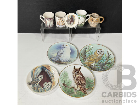 Parliament of Decorative Owls Tableware Including some Limited Edition Plates