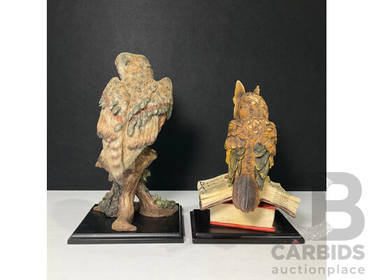 Pair of Decorative Owls From Fine Art Collection