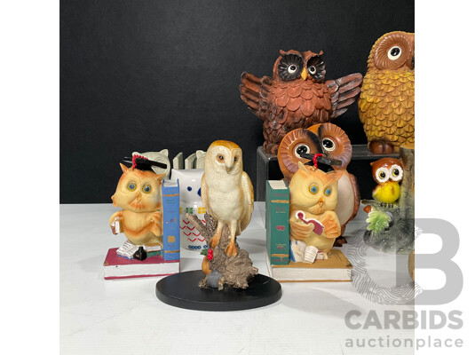 Parliament of Owls Including Money Box, Bookends and More