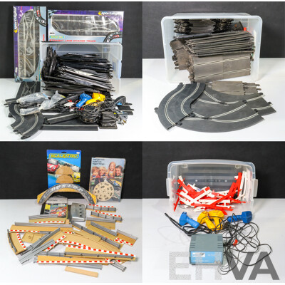 Large Collection of Both Vintage and New Scalextric Track and Rails
