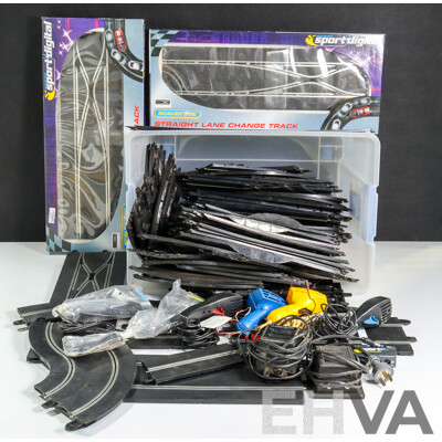 Large Collection of Both Vintage and New Scalextric Track and Rails