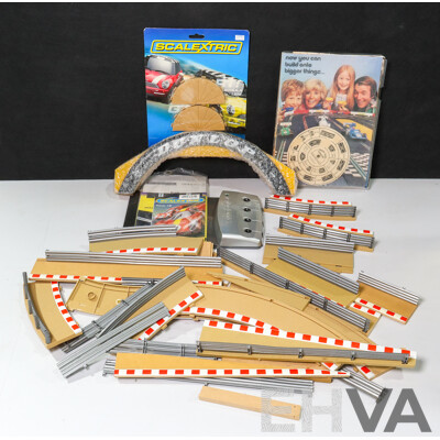 Large Collection of Both Vintage and New Scalextric Track and Rails