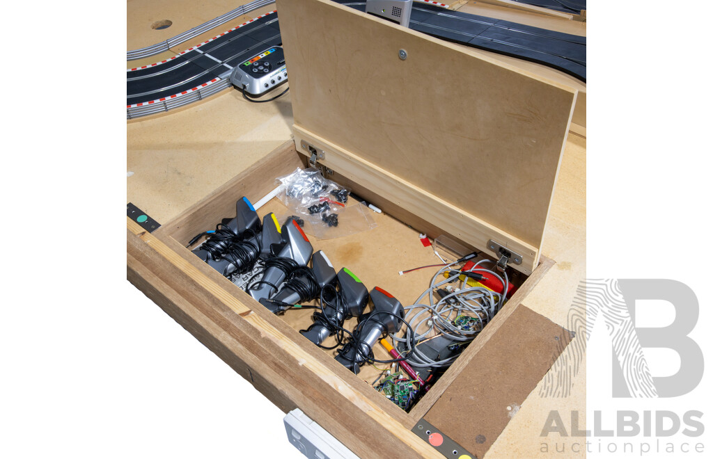 Large Mounted Scalextric Track on Board