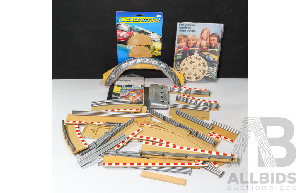 Large Collection of Both Vintage and New Scalextric Track and Rails