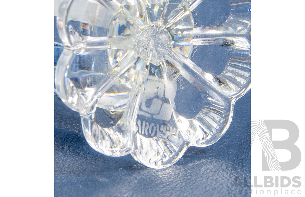 Collection of Three Swarovski Animal Figures Including a Standing Cat, a Mouse and a Goldfish