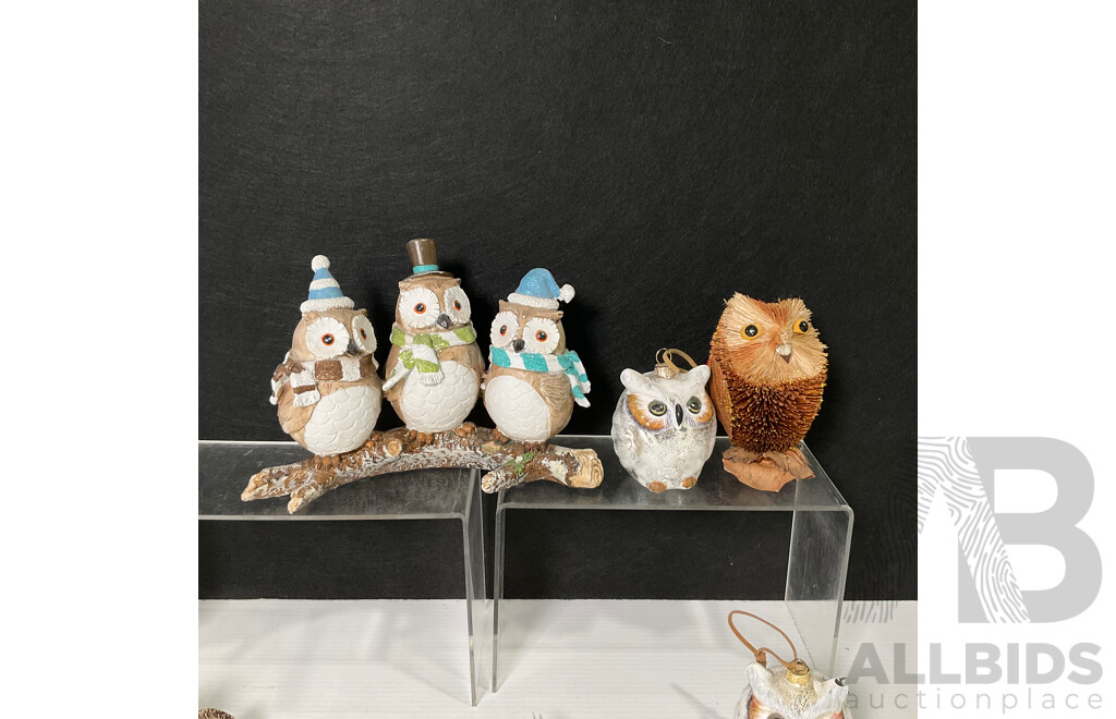 Parliament of Christmas Decorative Owls