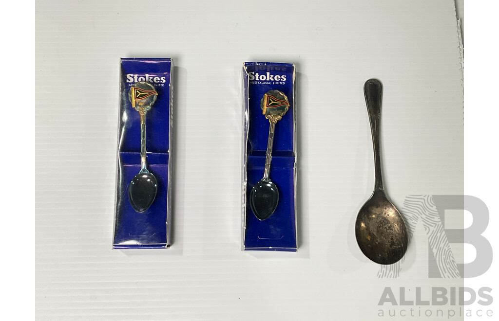 Collection of Tableware Including Miniature Jug, Plate and Decorative Spoons