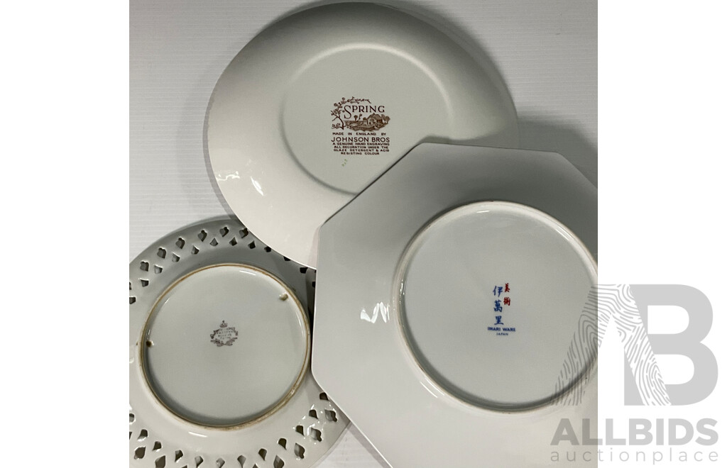 Collection of Tableware Including Miniature Jug, Plate and Decorative Spoons