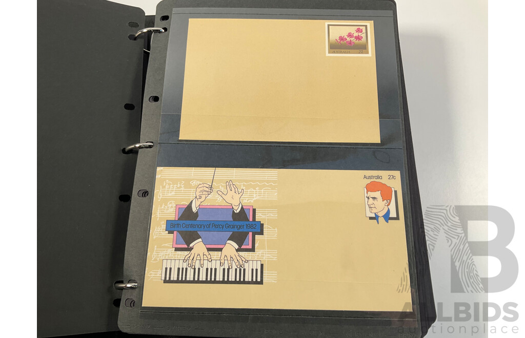 Album of Australian First Day Covers and Pre Stamped Envelopes, Examples Spanning 1982 to 1988