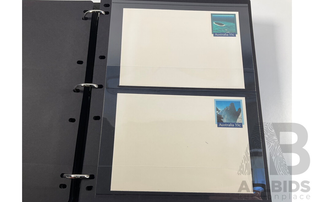 Album of Australian First Day Covers and Pre Stamped Envelopes, Examples Spanning 1982 to 1988