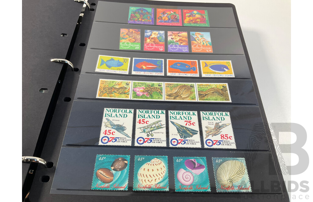 Album of Australian Territories First Day Covers and Mint Stamps Spanning 1991 to 2011