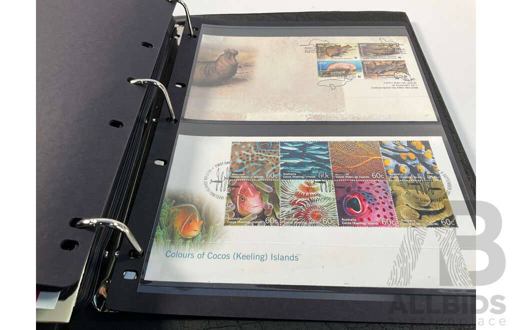 Album of Australian Territories First Day Covers and Mint Stamps Spanning 1991 to 2011