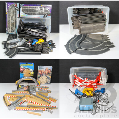 Large Collection of Both Vintage and New Scalextric Track and Rails
