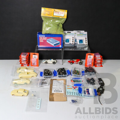 Large Collection Scalextric Related Parts and Accessories