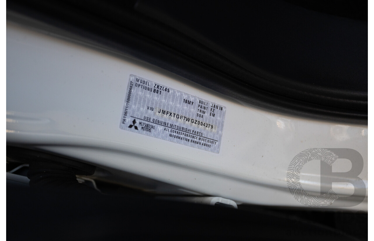 2/2016 Mitsubishi Outlander LS ZK MY16 4D Wagon White 2.0L