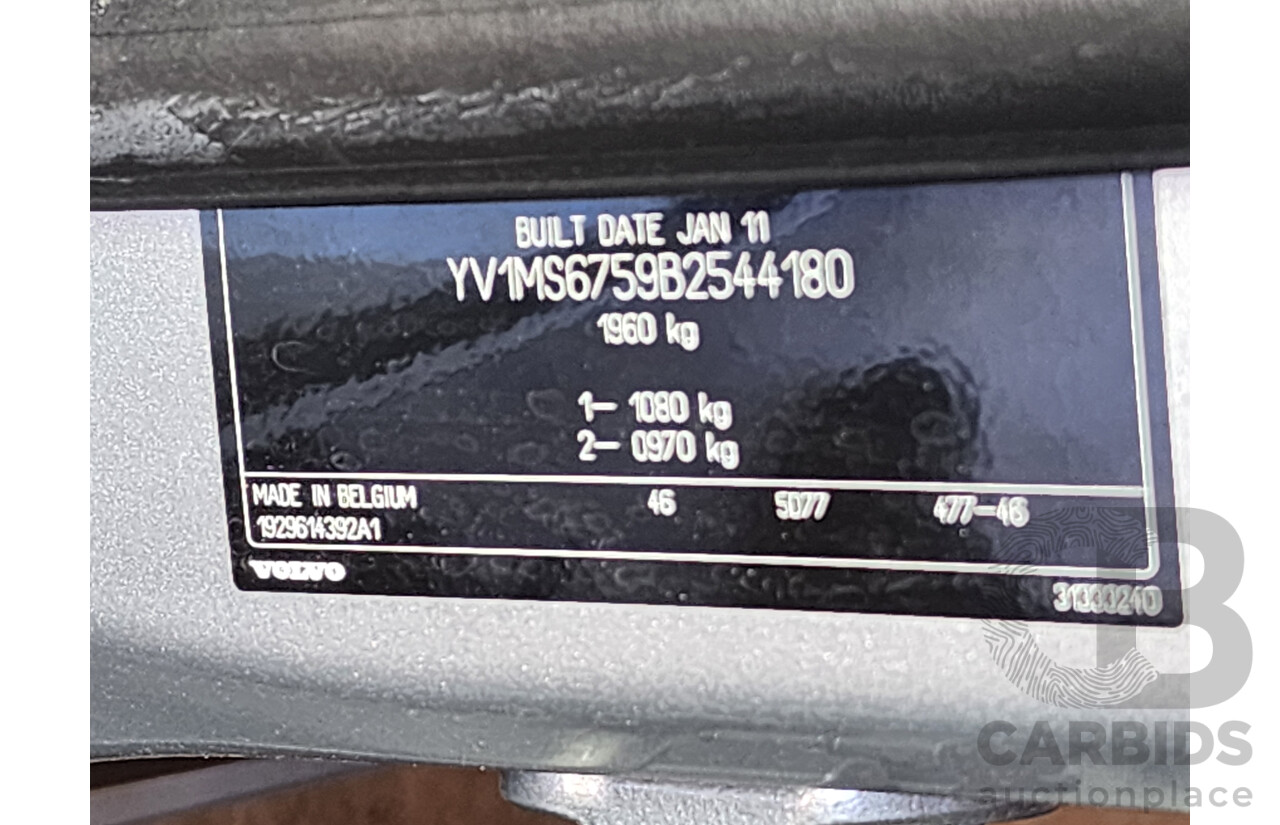 3/2011 Volvo S40 T5 S MY11 4d Sedan Silver 2.5L