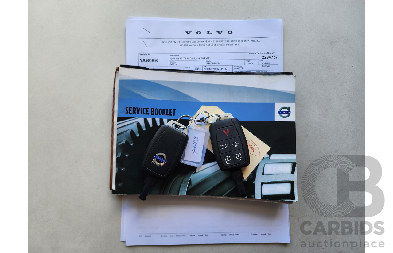 3/2011 Volvo S40 T5 S MY11 4d Sedan Silver 2.5L