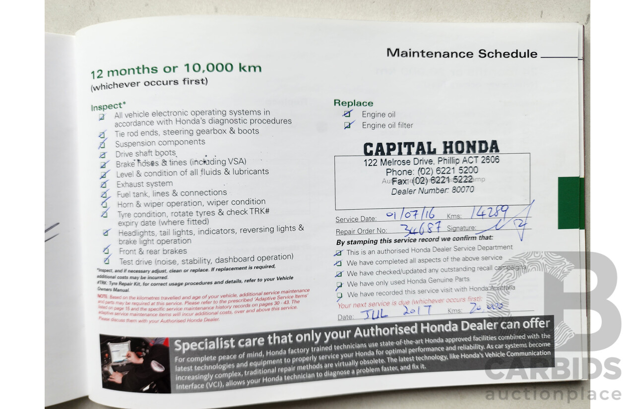 5/2015 Honda Hr-V VTi  4d Wagon White 1.8L