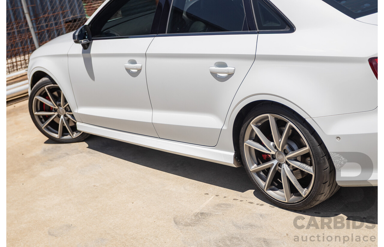 7/2016 Audi S3 2.0 TFSI QUATTRO (AWD) 8V MY15 4D Sedan Glacier White Turbo 2.0L