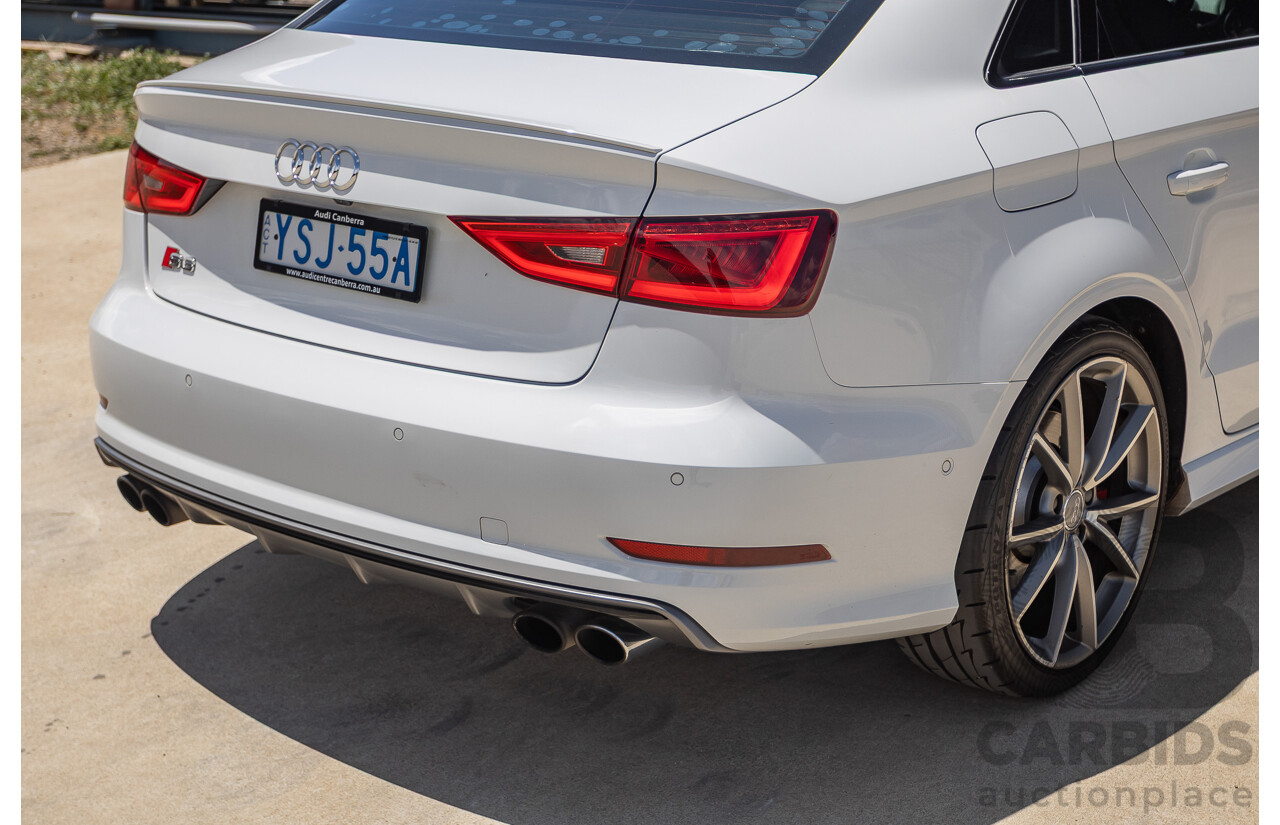 7/2016 Audi S3 2.0 TFSI QUATTRO (AWD) 8V MY15 4D Sedan Glacier White Turbo 2.0L