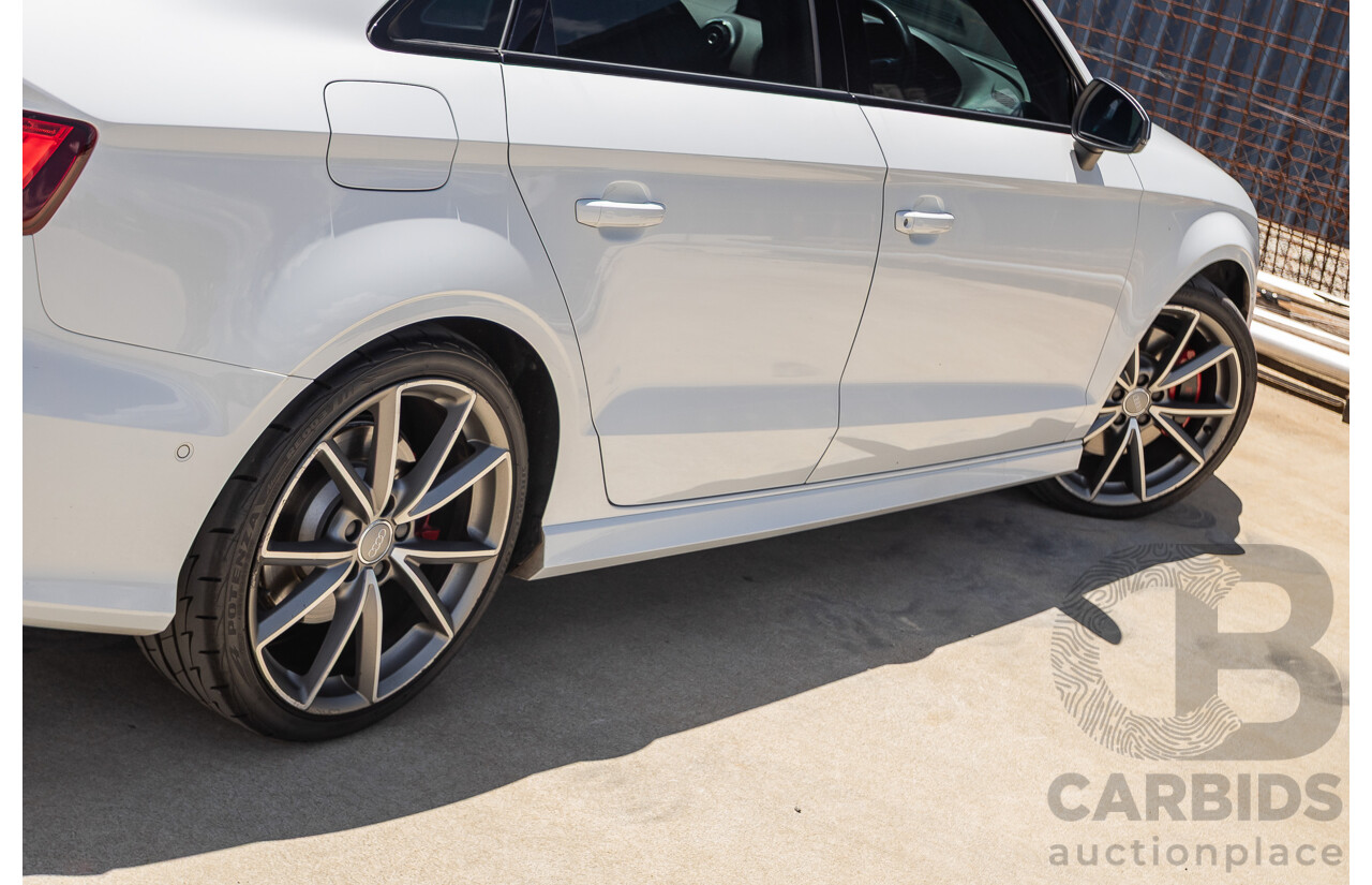 7/2016 Audi S3 2.0 TFSI QUATTRO (AWD) 8V MY15 4D Sedan Glacier White Turbo 2.0L