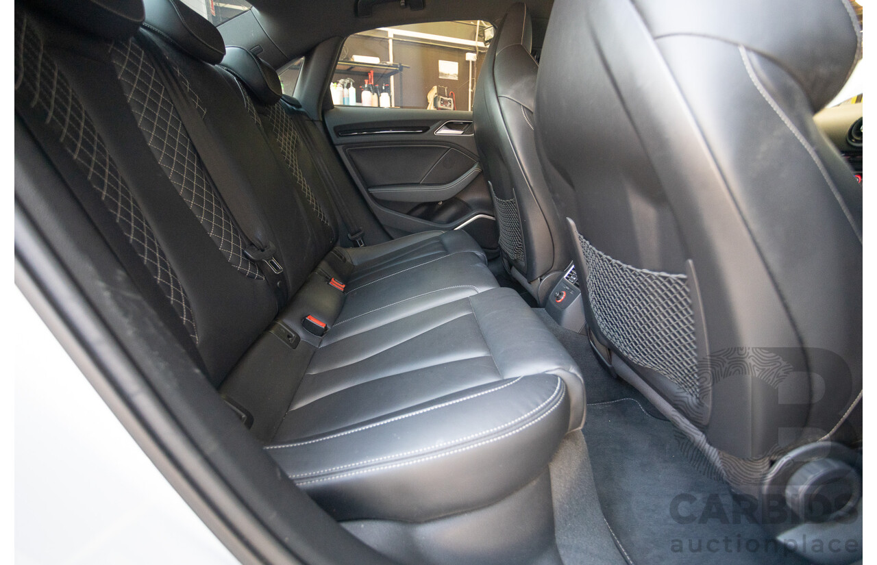 7/2016 Audi S3 2.0 TFSI QUATTRO (AWD) 8V MY15 4D Sedan Glacier White Turbo 2.0L