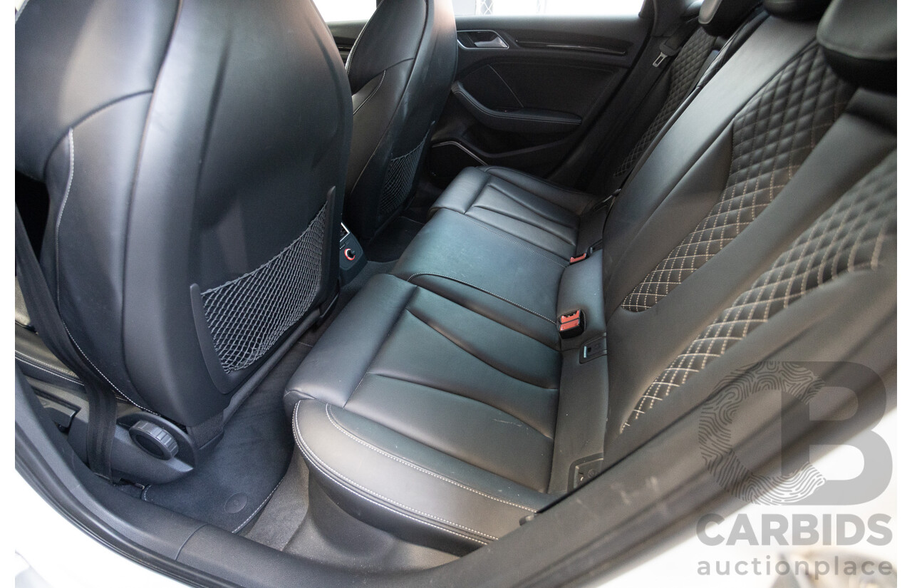 7/2016 Audi S3 2.0 TFSI QUATTRO (AWD) 8V MY15 4D Sedan Glacier White Turbo 2.0L