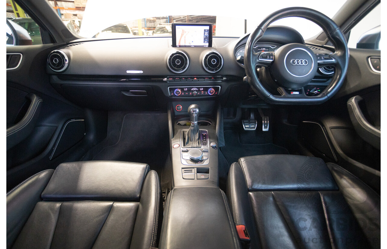 7/2016 Audi S3 2.0 TFSI QUATTRO (AWD) 8V MY15 4D Sedan Glacier White Turbo 2.0L