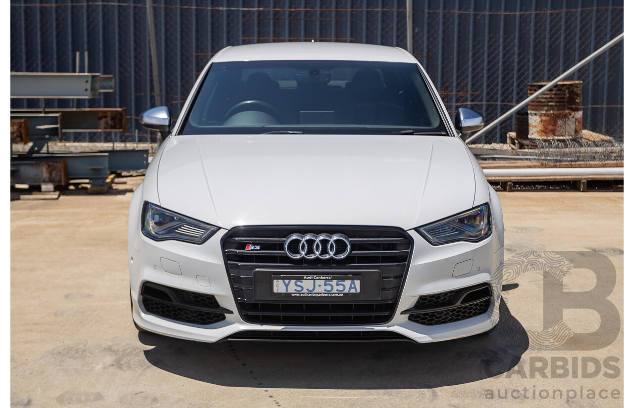 7/2016 Audi S3 2.0 TFSI QUATTRO (AWD) 8V MY15 4D Sedan Glacier White Turbo 2.0L