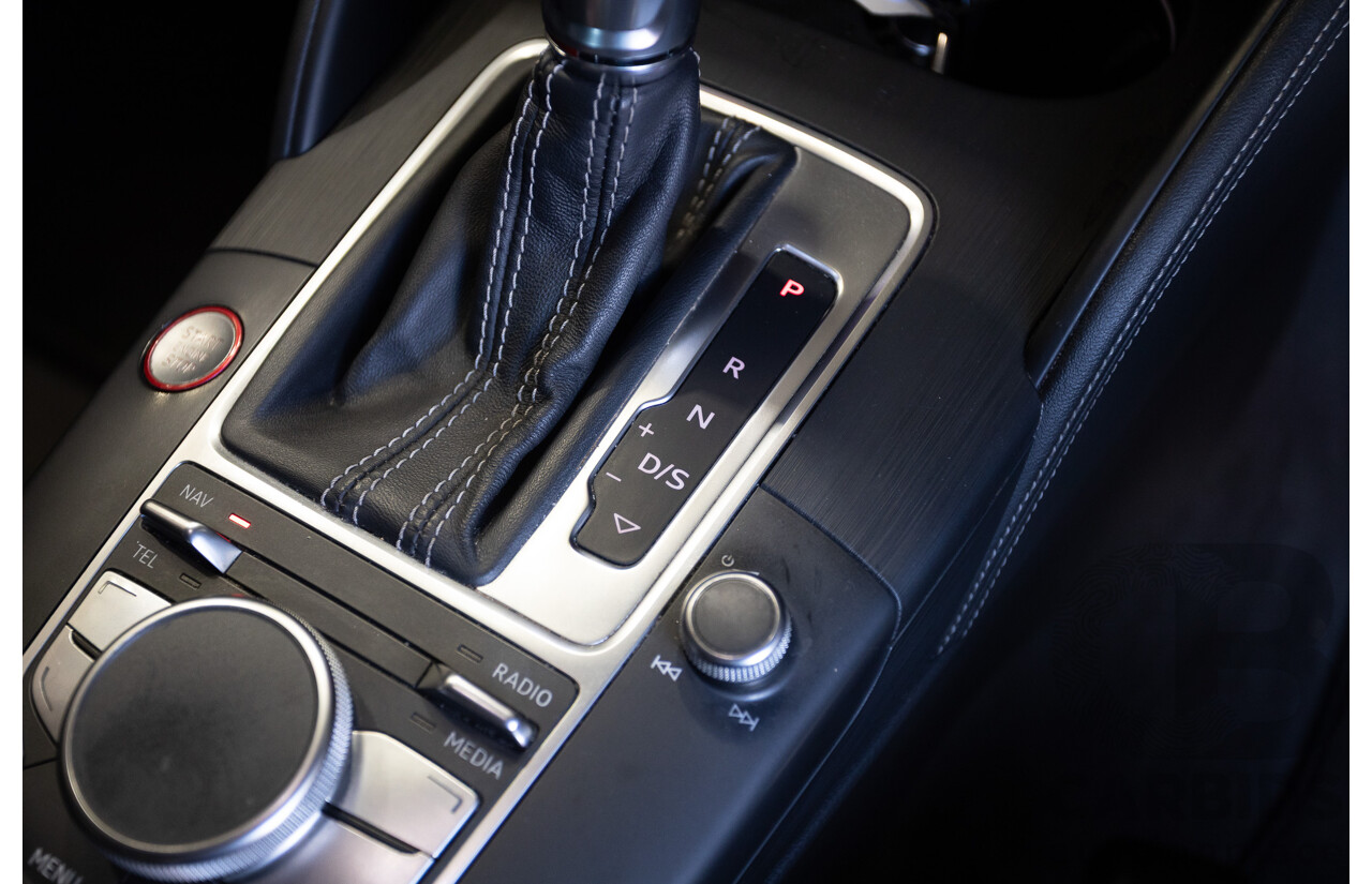 7/2016 Audi S3 2.0 TFSI QUATTRO (AWD) 8V MY15 4D Sedan Glacier White Turbo 2.0L