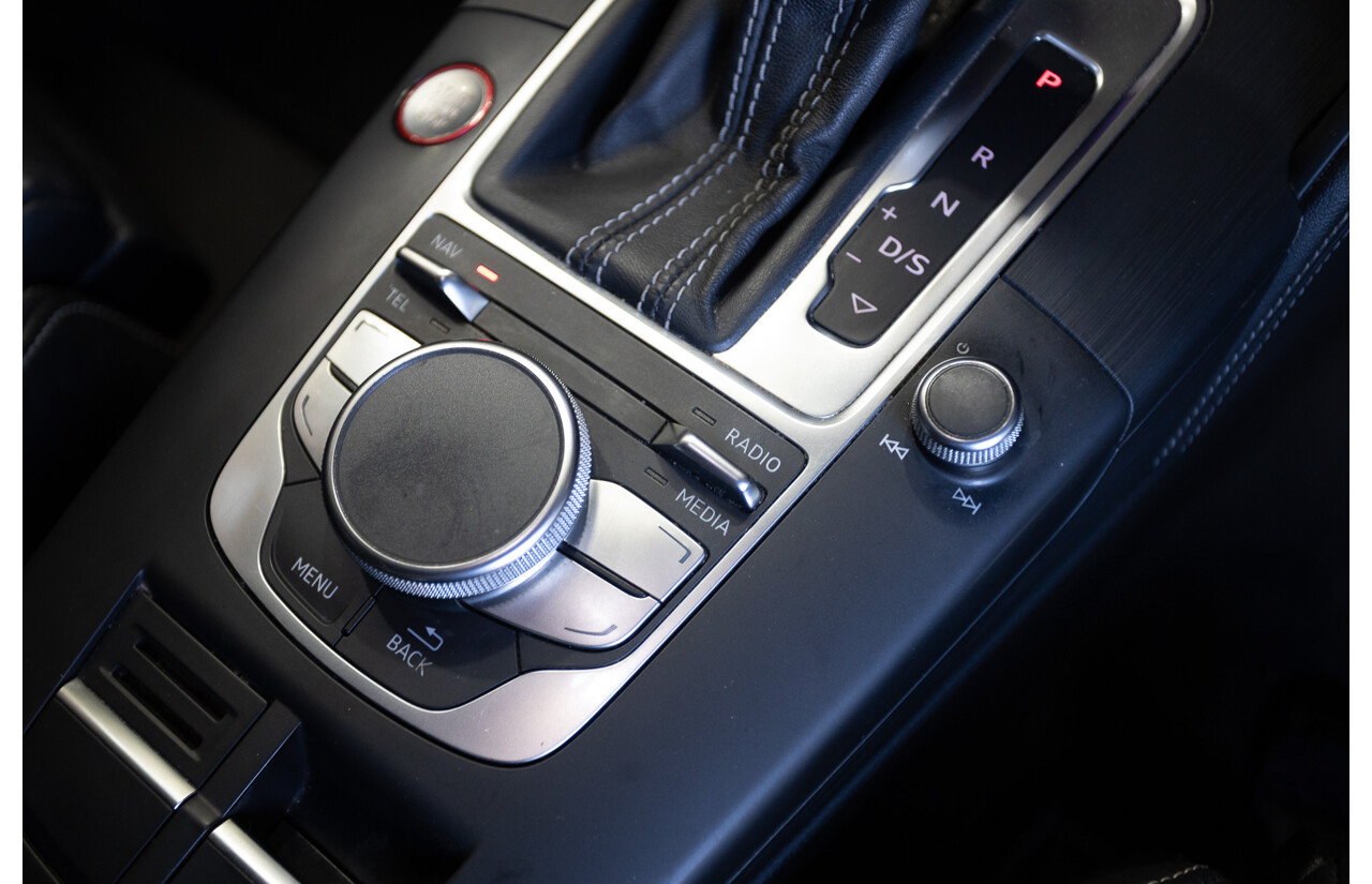 7/2016 Audi S3 2.0 TFSI QUATTRO (AWD) 8V MY15 4D Sedan Glacier White Turbo 2.0L