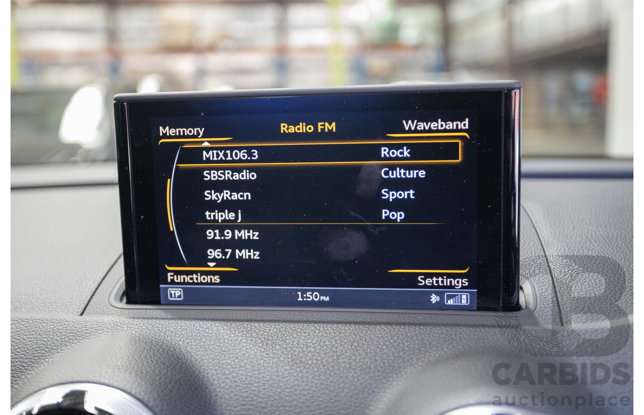 7/2016 Audi S3 2.0 TFSI QUATTRO (AWD) 8V MY15 4D Sedan Glacier White Turbo 2.0L