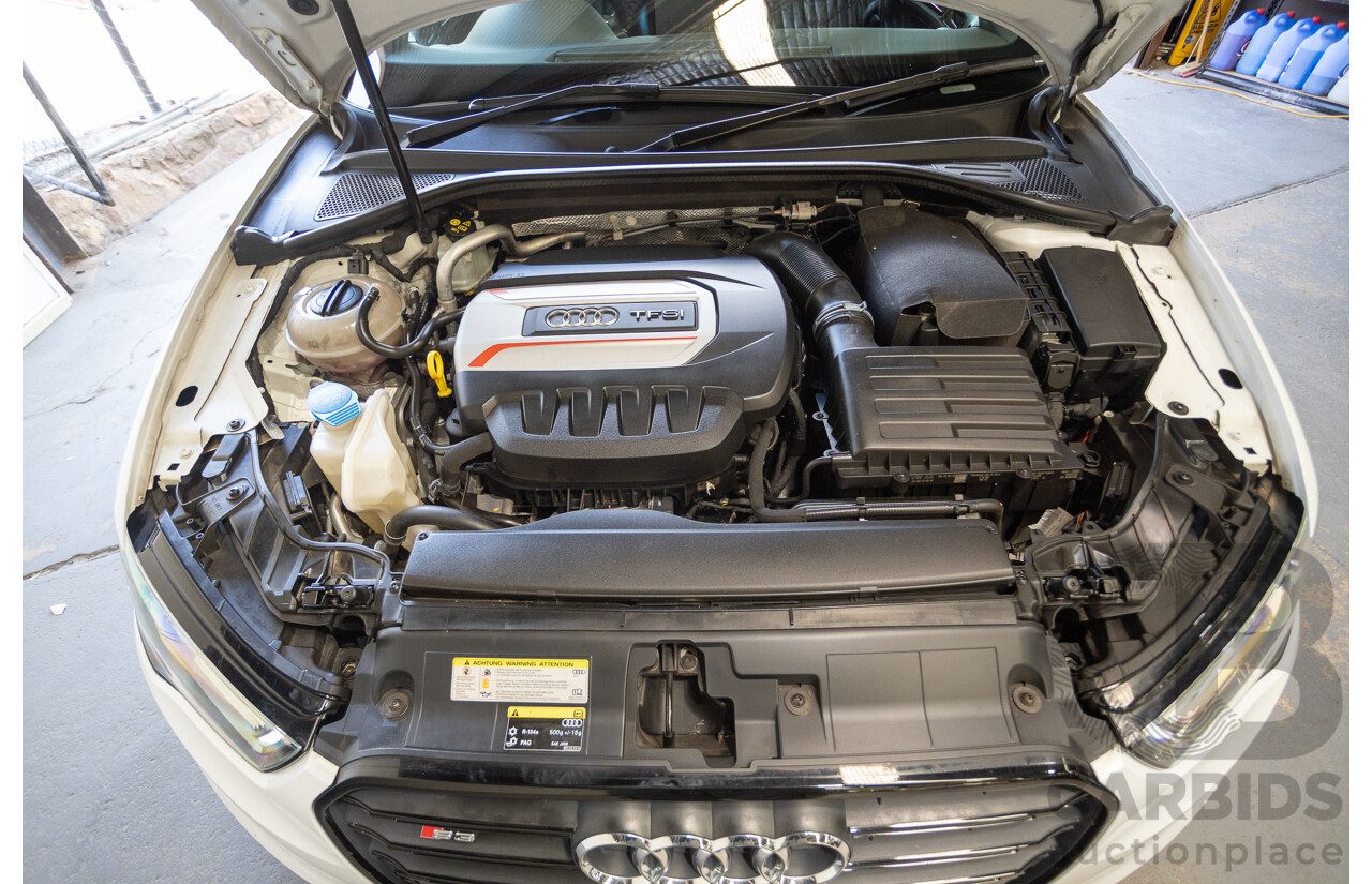 7/2016 Audi S3 2.0 TFSI QUATTRO (AWD) 8V MY15 4D Sedan Glacier White Turbo 2.0L