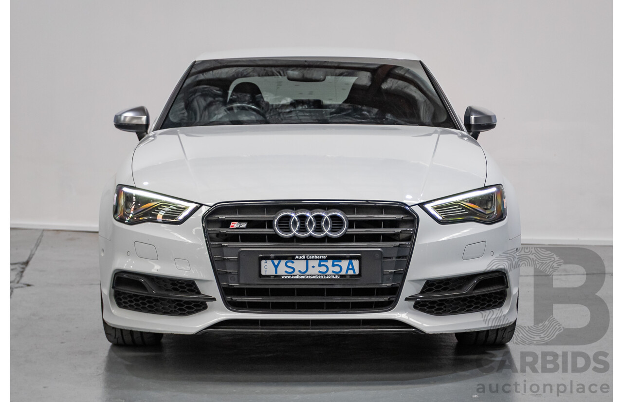 7/2016 Audi S3 2.0 TFSI Quattro (AWD) 8V MY15 4D Sedan Glacier White Turbo 2.0L