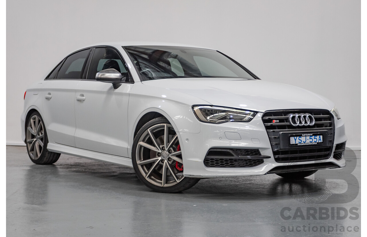 7/2016 Audi S3 2.0 TFSI Quattro (AWD) 8V MY15 4D Sedan Glacier White Turbo 2.0L