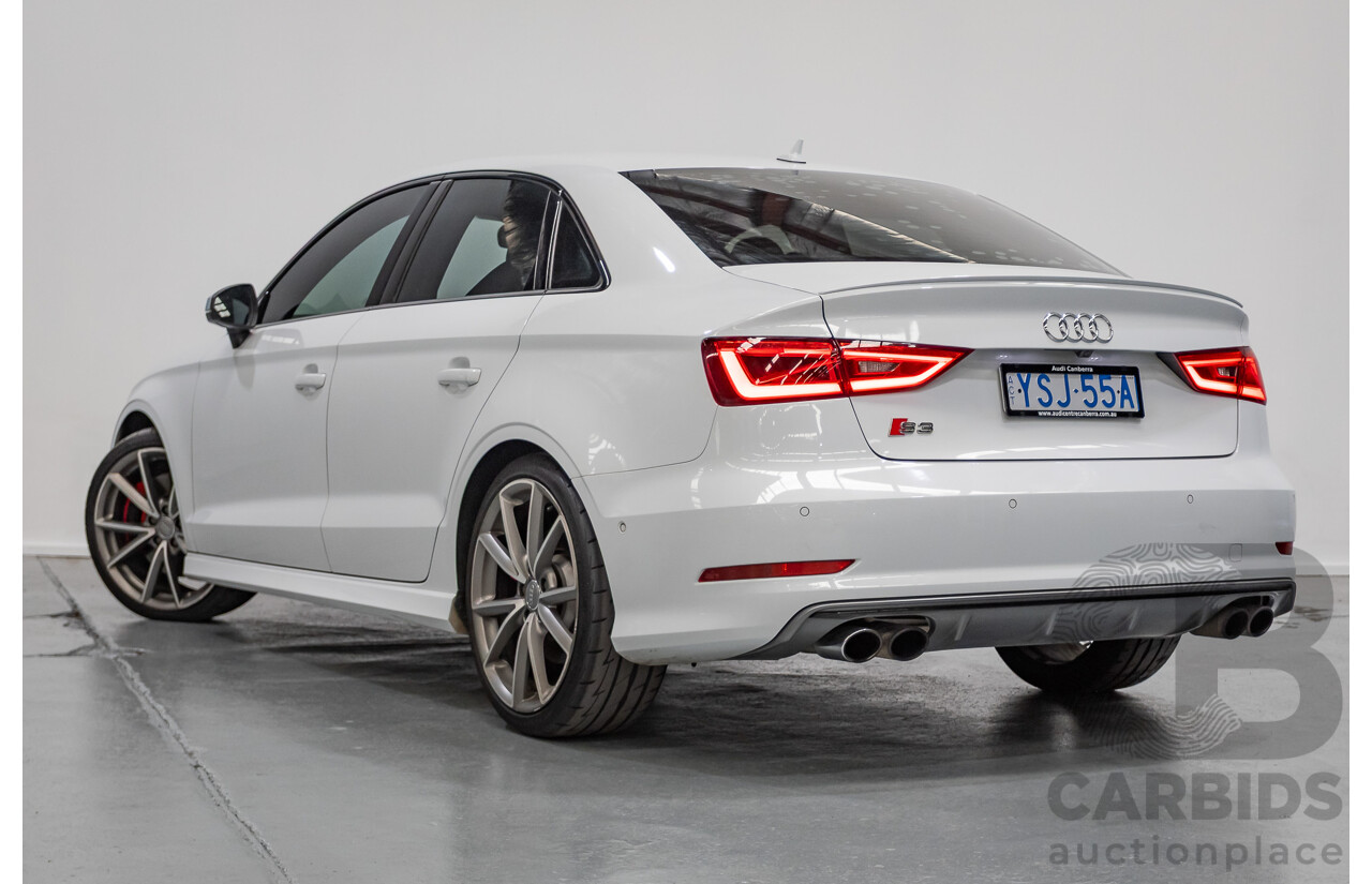 7/2016 Audi S3 2.0 TFSI Quattro (AWD) 8V MY15 4D Sedan Glacier White Turbo 2.0L