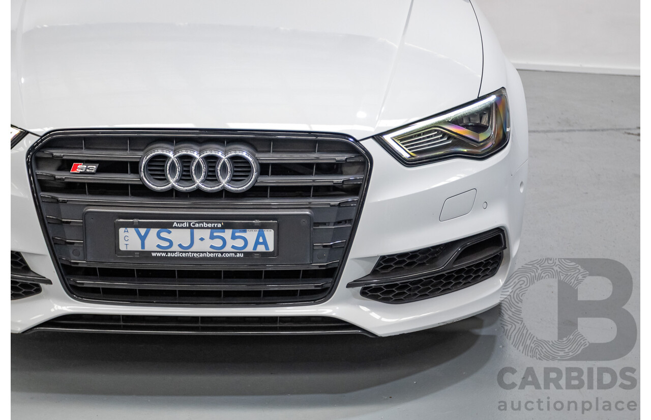 7/2016 Audi S3 2.0 TFSI Quattro (AWD) 8V MY15 4D Sedan Glacier White Turbo 2.0L
