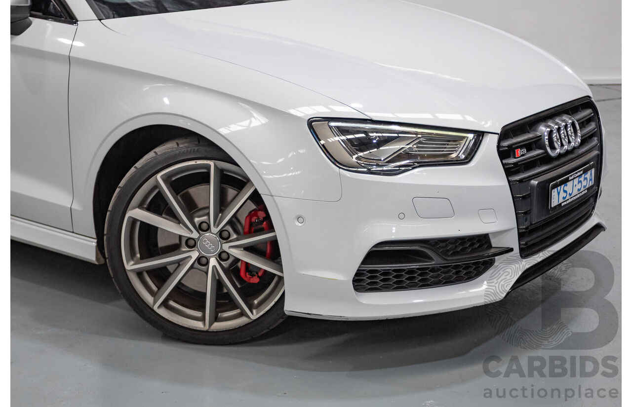 7/2016 Audi S3 2.0 TFSI Quattro (AWD) 8V MY15 4D Sedan Glacier White Turbo 2.0L
