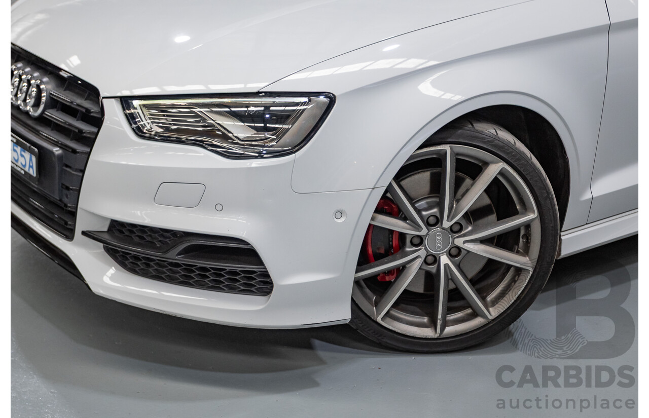 7/2016 Audi S3 2.0 TFSI Quattro (AWD) 8V MY15 4D Sedan Glacier White Turbo 2.0L