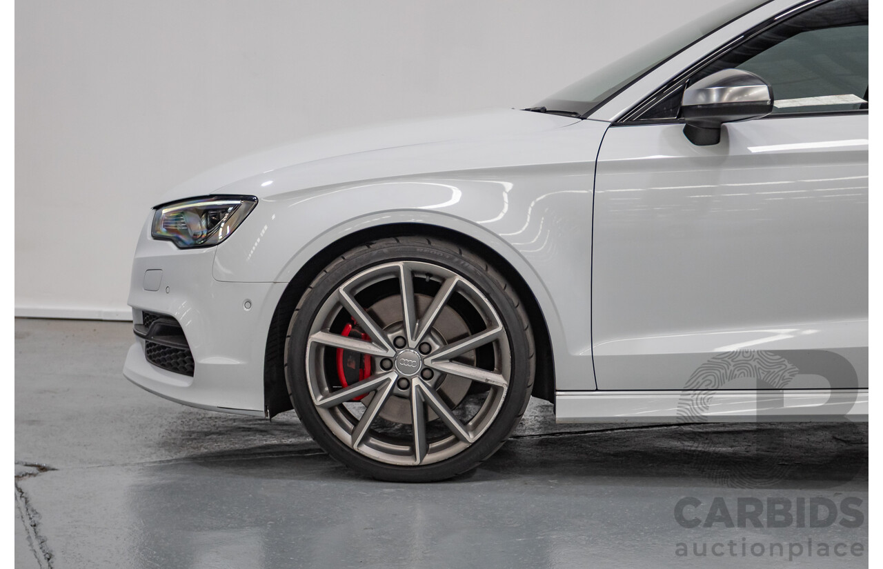 7/2016 Audi S3 2.0 TFSI Quattro (AWD) 8V MY15 4D Sedan Glacier White Turbo 2.0L